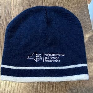 New York State Navy and White Beanie